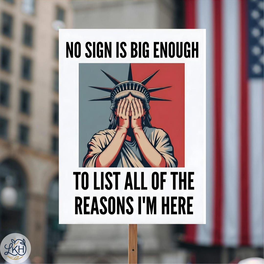 No Rights Image No Sign is Big Enough Printable Sign, Anti Trump Digital Poster, Women ...