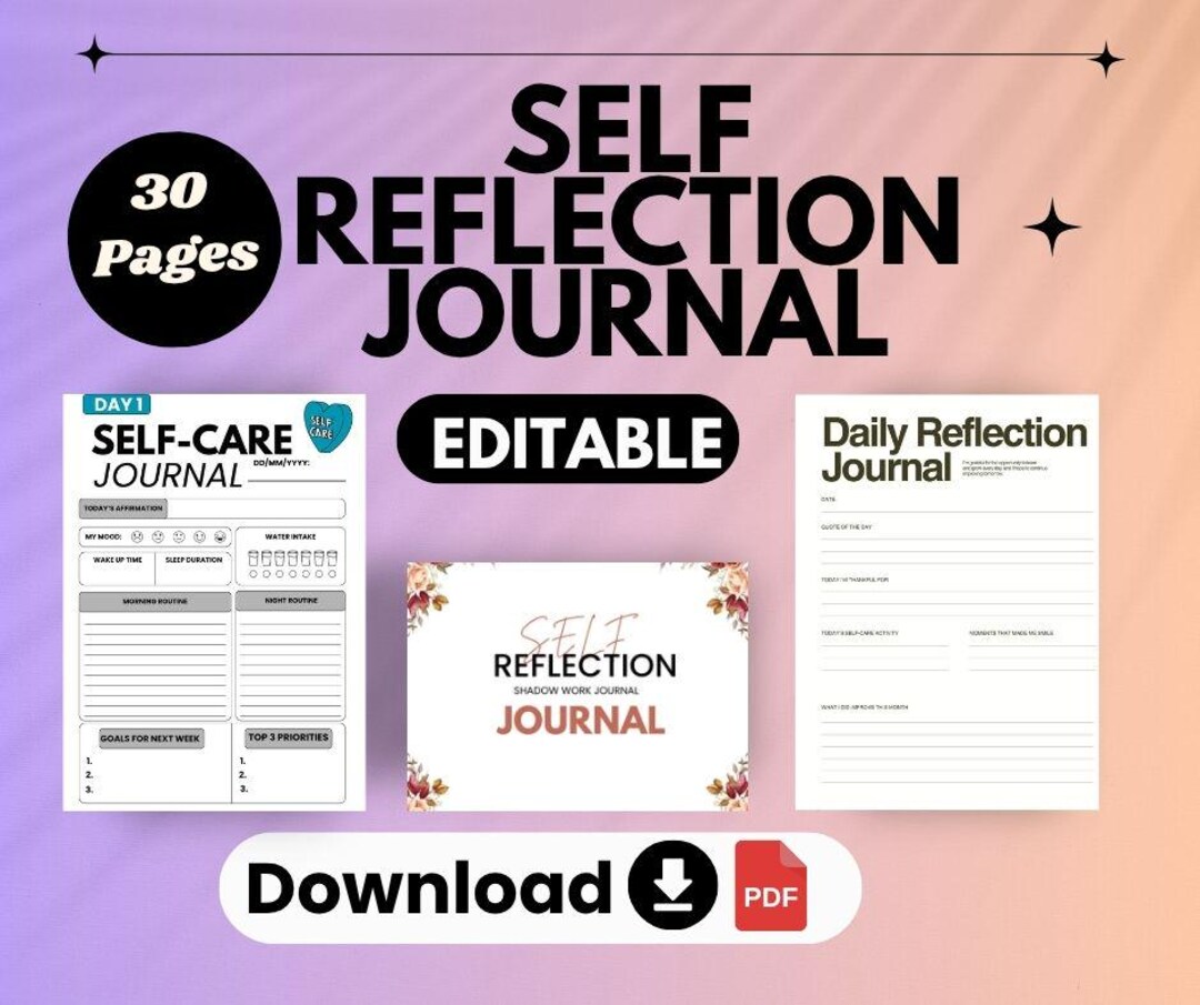 Self Reflection Journal PDF | Daily Mindfulness, Personal Growth ...