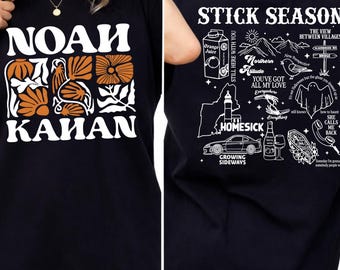 Noah Kahan Stick Season PNG, Vintage Floral Name Design PNG, Retro Boho Nature Shirt Design, Western Aesthetic Graphic, Instant Download PNG