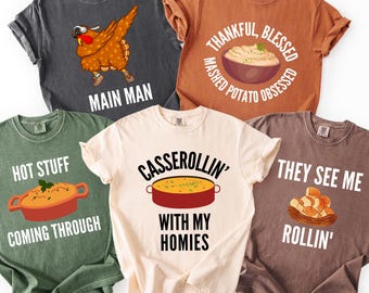 Camiseta Comfort Colors® para la cena familiar de Acción de Gracias, camiseta con juegos de palabras de Acción de Gracias, camisetas grupales de comidas de Acción de Gracias, camiseta a juego de Acción de Gracias
