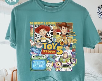 Disney Toy Story 1995 Retro Comfort Colors Boxy Tee, Woody Buzz Lightyear Rex Boxy Tee, WDW Disney Family Vacation 2026 Trip