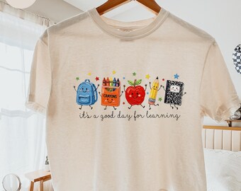 Brushstroke It's a Good Day for Learning Boxy Tee, Teacher Life Boxy Tee, Be Kind Teacher Shirt , Back to School Shirt