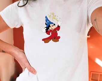 Disney Fantasia Mickey Sorcerer Baby Tee  Y2K Mickey 90s Vintage, Fantasia Mickey Shirt,Mickey Sorcerer Tee, Disneyland Trip Shirt