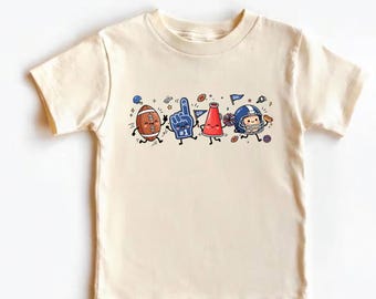 Football Game Day Kids Shirt, Cute Cartoon Sports Row Graphic Tee Boys Girls Toddler,Football Fan Season Gift Onesie,Youth Game Day Bodysuit