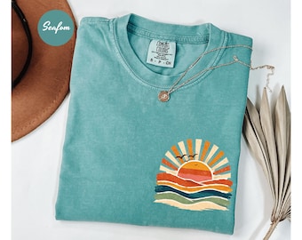 Vintage Sea Retro Ocean Sun Summer Shirt Comfort Colors Coastal Summer Tee Beach Vacation Graphic Shirt Ocean Lover Gift Sunshine Shirt