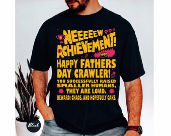 Dungeon Crawler Carl Fathers Day Comfort Colors Unisex Shirt, Dad Achievement Tee, DCC Fan Shirts, Funny LitRPG Dad Gift, Booktok tee