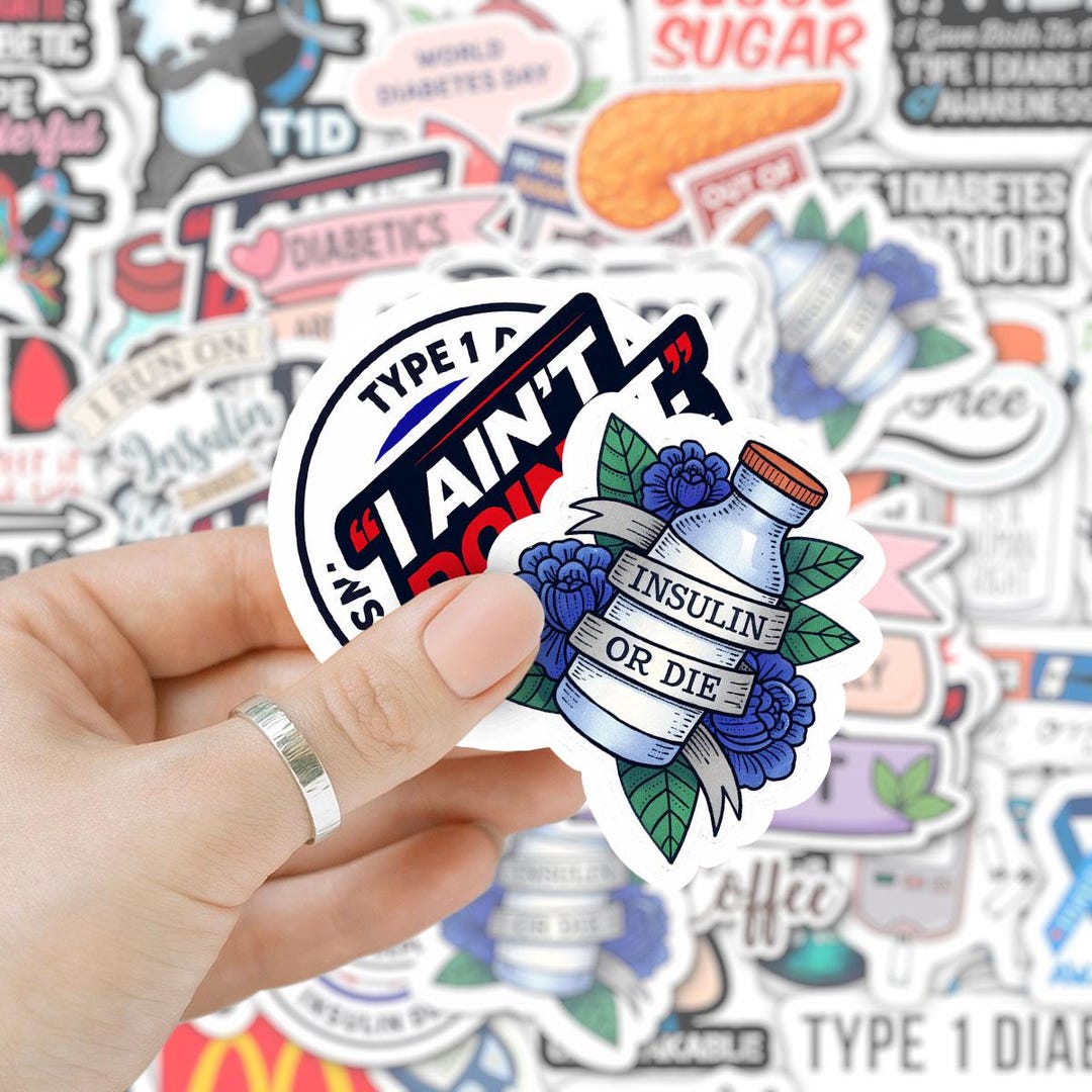 100pcs Diabetes Sticker Pack 100pcs, Diabetic Awareness Stickers ...
