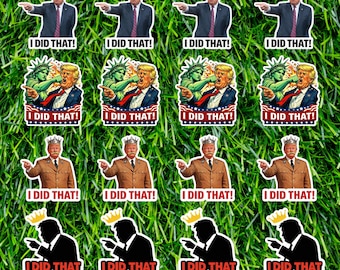 100Pcs I Did That Vinyl Sticker, Anti-Trump Sticker, Fun Anti-Fascist Anti-Racist Stickers for Activists, Waterproof