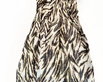 Gonna zebrata plissettata vintage Y2K Talbots da donna 8P