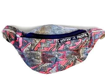 Vintage heuptasje jaren 90 grijs en roze