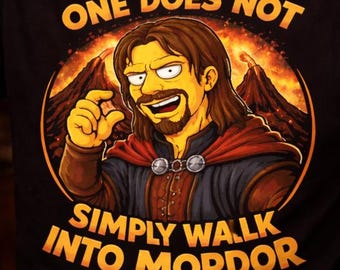 Non si cammina e basta Maglietta / Maglietta dei Simpson del Signore degli Anelli / Regalo per fan di Tolkien / Maglietta con umorismo fantasy