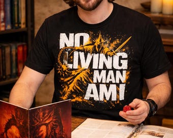 Hexenkönig von Angmar T-Shirt | Kein lebender Mensch bin ich | Tolkien Fan Bekleidung