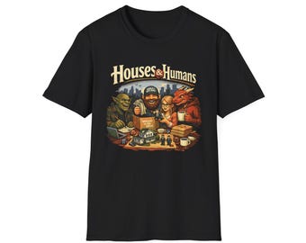 Häuser & Menschen T-Shirt | Lustiges DnD Grundbesitz Geschenk | Das Büro-Parodie-T-Shirt | Realtor Geschenk