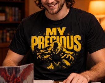 Mein kostbares Herr der Ringe T-Shirt | Gollum Herr der Ringe Tee | Tolkien Fan Geschenk | Fantasy Dark Shirt