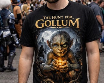 Gollum Herr der Ringe T-Shirt | Die Jagd nach Gollum Tee | Herr der Ringe Geschenk | Tolkien Fan T-shirt