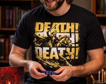 Tod! Herr der Ringe T-Shirt | König Theoden Rohirrim Tee | Herr der Ringe Kampfschrei Geschenk | Tolkien Hemd