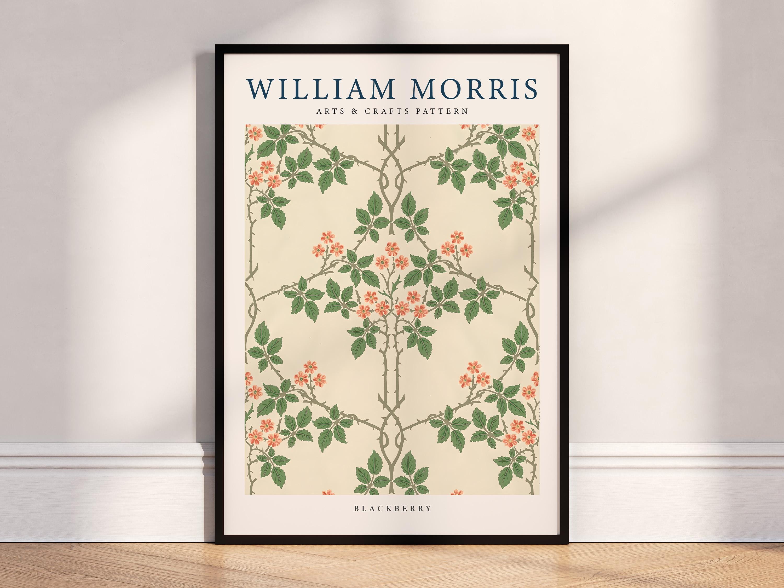 希少 vintage バックミンスター フラー　 ポスター　額付き Blackberry Botanical Print Poster, William Morris Style, Arts and