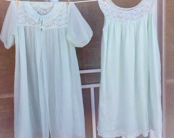 two piece night gown