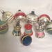 Vintage Striped Mercury Glass Christmas Tree Ornaments