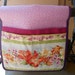 Walker Tote, Walker Caddy, Walker Bag, Pink and Orange Floral, Gift for Grandma or Mother