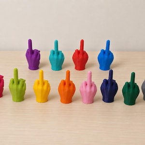 3D-printad långfinger – Rolig skrivbordsdekoration, skämtpresent, humorpresent för vuxna
