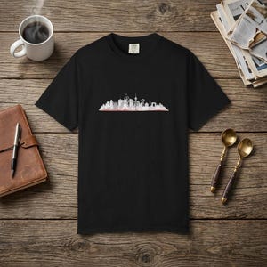 T-shirt skyline Teheran, minimalistische Iran-kunst, T-shirt moderne stad