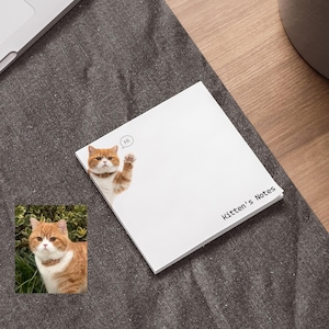 Benutzerdefinierte Haustier Foto Haftnotizen, personalisierte Hund Notizblock, Katzenliebhaber Geschenk
