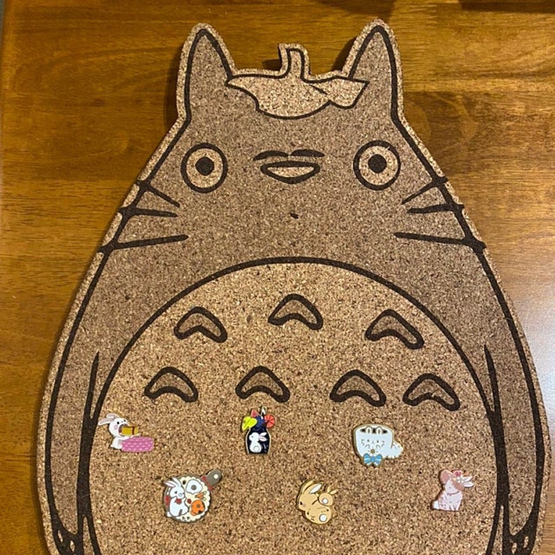 Totoro Cork Board Enamel Pin Display Laser Cut Cork Board Etsy