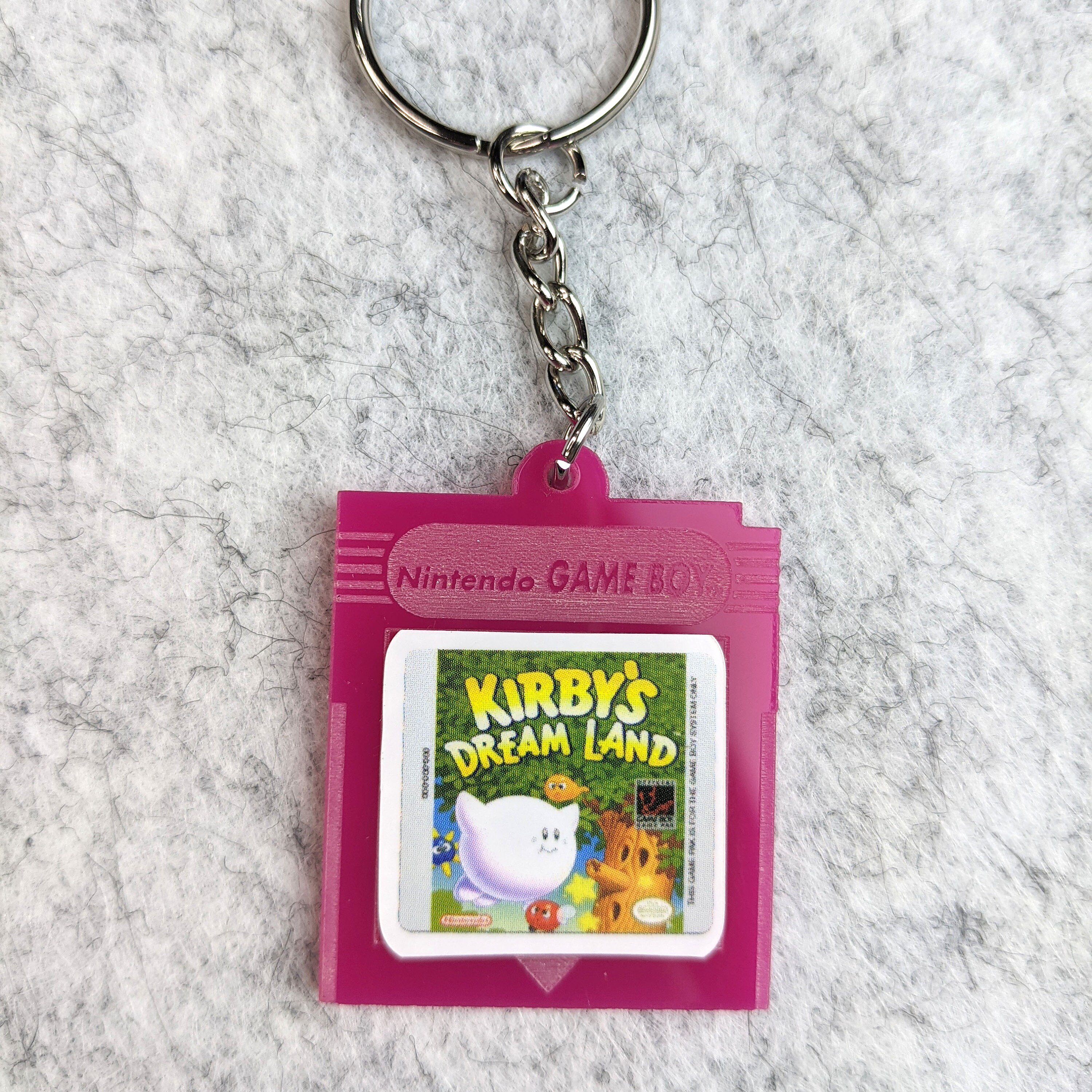 Kirby's Dream Land Gameboy Cartridge Keychain Laser Cut Etsy