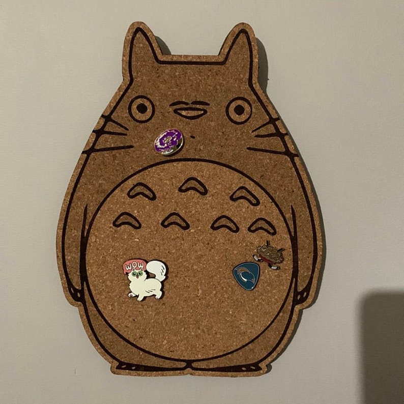 Totoro Cork Board Enamel Pin Display Laser Cut Cork Board Etsy