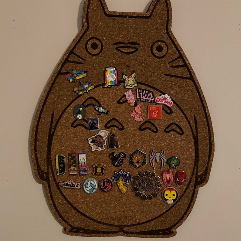 Totoro Cork Board Enamel Pin Display Laser Cut Cork Board Etsy