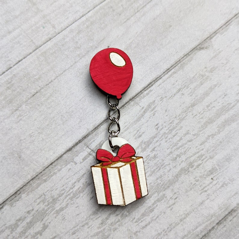 Acrylic Accessories Flying Present Animal Crossing Inspired Pin Laser Cut Jewelry Pin