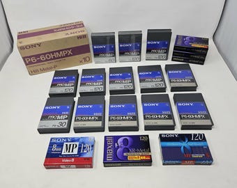 18 kassettmasterpartier Sony HMPX Metal P Professional Maxell XR Metal Hi8-kassetter NYA förseglade och oanvända paket