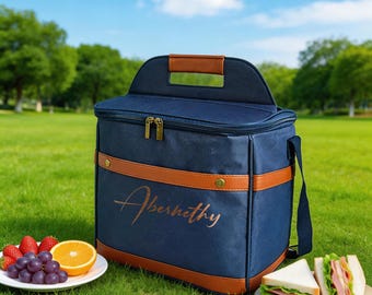 Personalized Cooler Bag with Name Embroidery, High Quality Oxford Lunch Tote, Corporate Gift Purchasing, Insulated Camping Drink Carrier