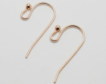 Copper French Hook Earwires, Copper Plated, Set of 28 (14 pairs) Made in USA by Nunn Design, DESTASH
