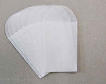 1000 Glassine Envelopes 2.25 x 3.5 inches - Confetti, Sample, Business Card or Trinket  Envelopes