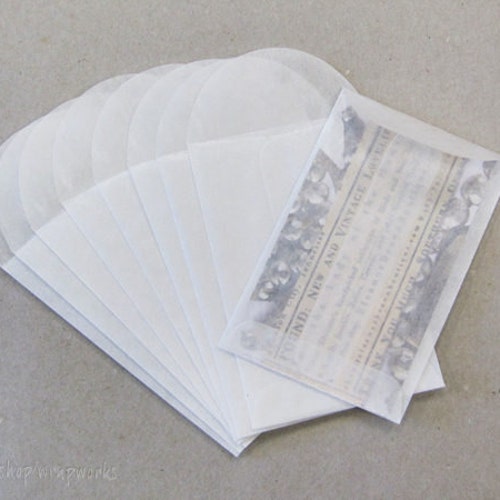 100 Glassine Envelopes 2.25 X 3.5 Inches Confetti Sample Etsy