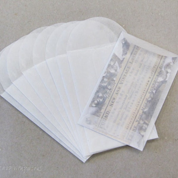 100 Glassine Envelopes 2.25 x 3.5 inches - Holds Confetti, Samples, Business Cards or Trinkets