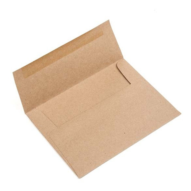 A2 Size 5 3 4 X 4 3 8 Inch Brown Bag Kraft Envelopes Set Of Etsy