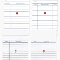 Library Card Examples Uk Antique Library Card Kit. Vintage Used & Blank Library Cards, Words ...