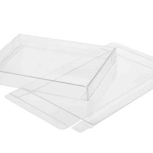 25 Clear Greeting Card Boxes 7 1/8" x 1 x 7 1/16", Holds 7x7 Envelopes, Napkins, Etc