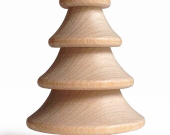 10 - 2.75 Inch Natural Wood Christmas Tree, Round Trees