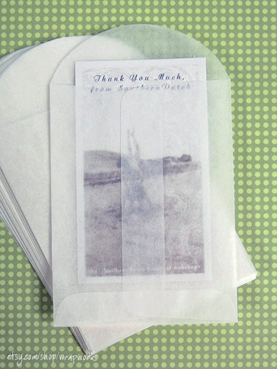 75 Small Glassine Envelopes 2.75 x 3.75 Business Card Size Etsy