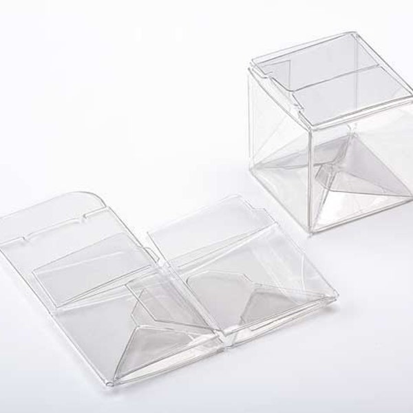 5 Premium 12 mil Crystal Clear 3x3x3 Square 3" CUBE Boxes for Gifts, Retail Packaging, Favors