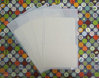100 Library Card Pockets with Self Adhesive Backs, Peel and Stick Pockets, Home Library