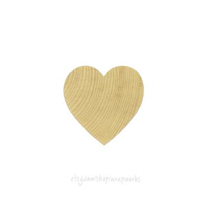 Solid Wood Hearts, 1.5 Inches Wide, 1/8 Inch Thick,  For Wedding Guestbooks and Crafting