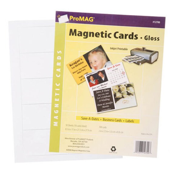 Inkjet Printable Magnet Business Cards With Glossy Finish
