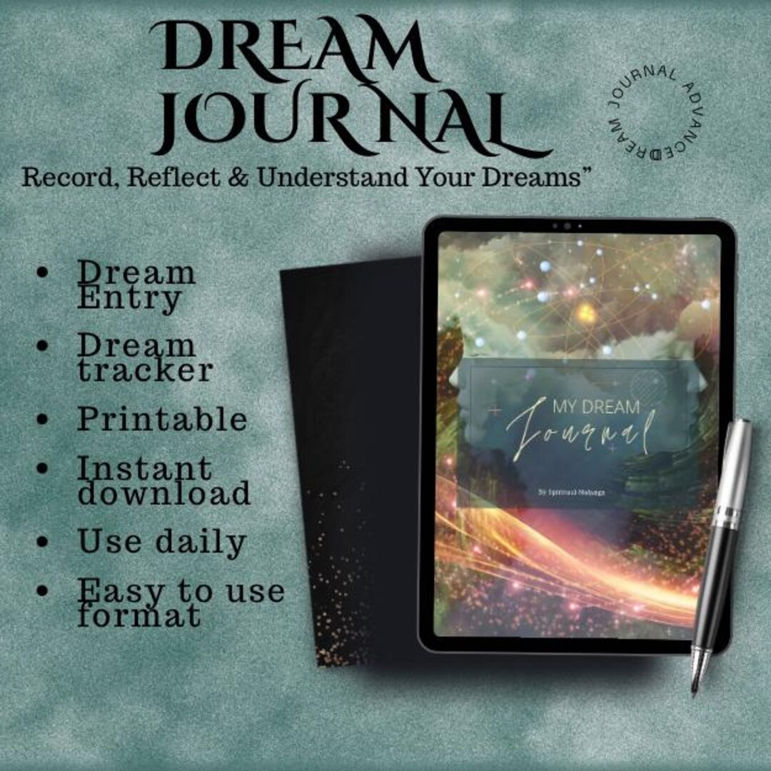 Spiritual Dream Journal | Dream Entry Tracker ( PDF Download) Printable ...