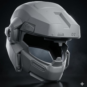 Capacete futurista com viseira, capacete de armadura de ficção científica vestível, capacete de combate tático para cosplay, capacete para LARP, capacete para exibição, sem acabamento ou com primer, tamanho personalizado.