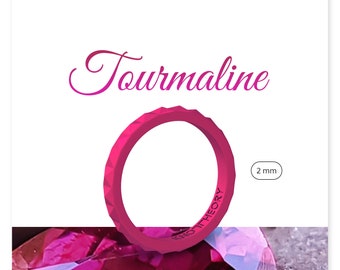 Hot Pink Thin Spike Rings for Women, Slim Stack Rings, Birthstone Rings, Friendship Girlfriend Wife Birthday Anniversary Gifts for Her